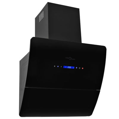vidaXL Wall Mounted Range Hood Stainless Steel 756 m³/h 90 cm Black