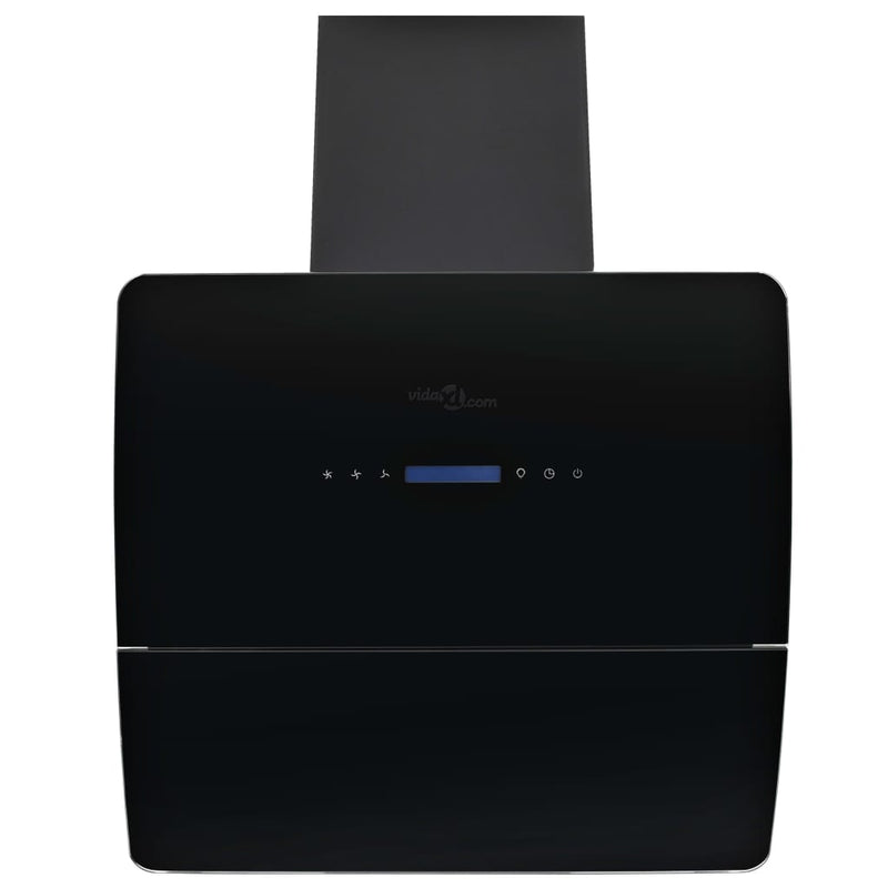 vidaXL Wall Mounted Range Hood Stainless Steel 756 m³/h 90 cm Black