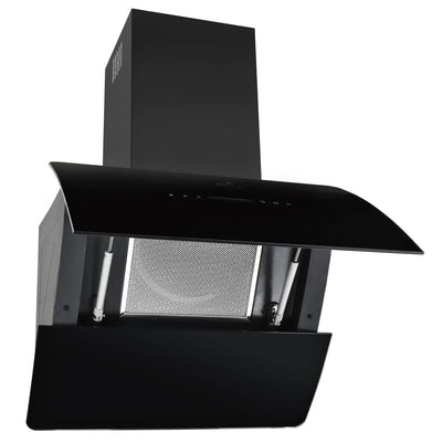 vidaXL Wall Mounted Range Hood Stainless Steel 756 m³/h 90 cm Black