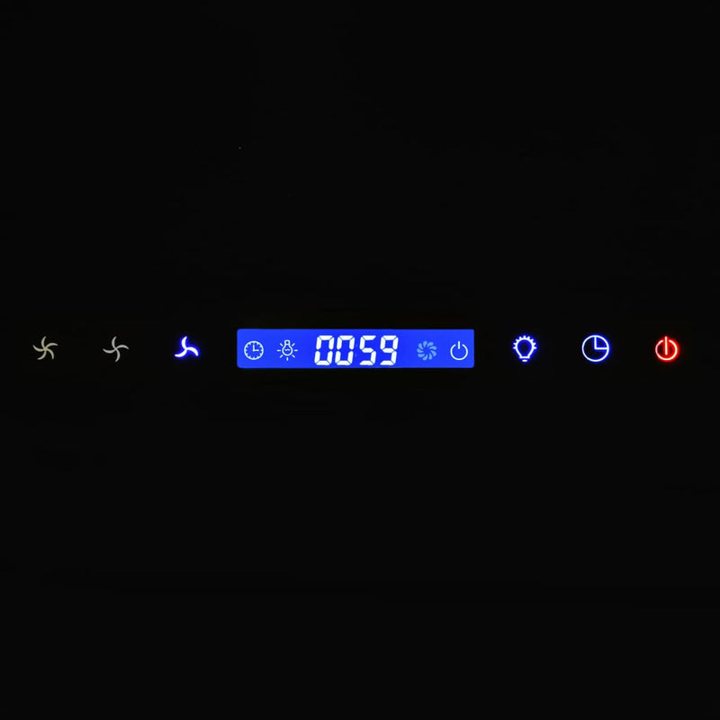 vidaXL Wall Mounted Range Hood Stainless Steel 756 m³/h 90 cm Black