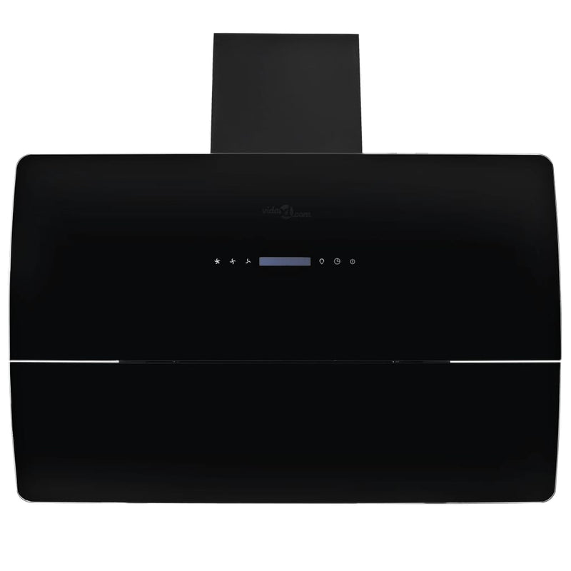 vidaXL Wall Mounted Range Hood Stainless Steel 756 m³/h 90 cm Black