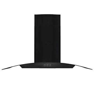 vidaXL Wall Mounted Range Hood Stainless Steel 756 m³/h 90 cm Black