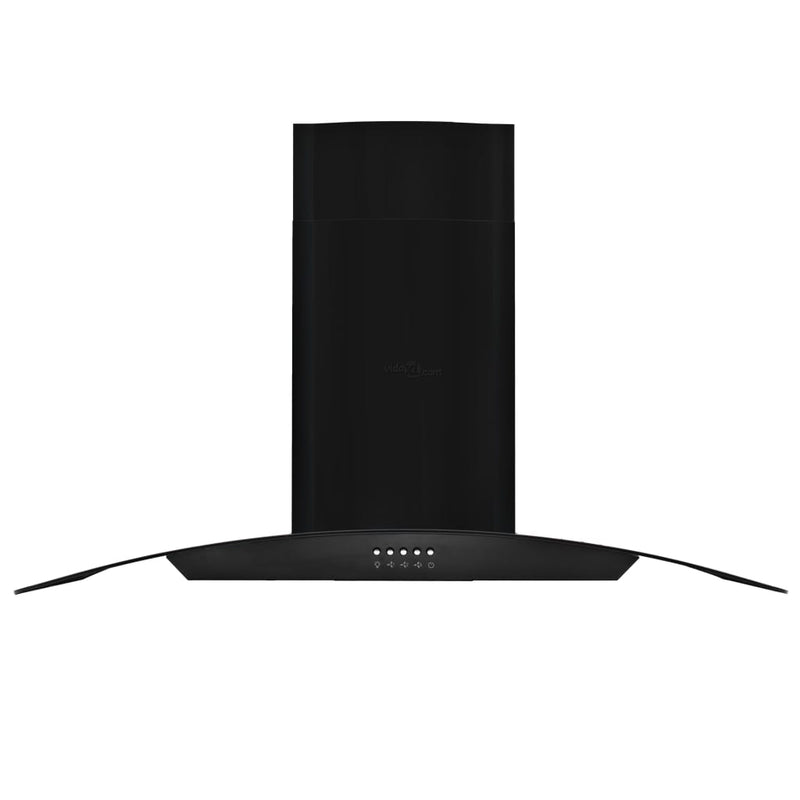 vidaXL Wall Mounted Range Hood Stainless Steel 756 m³/h 90 cm Black