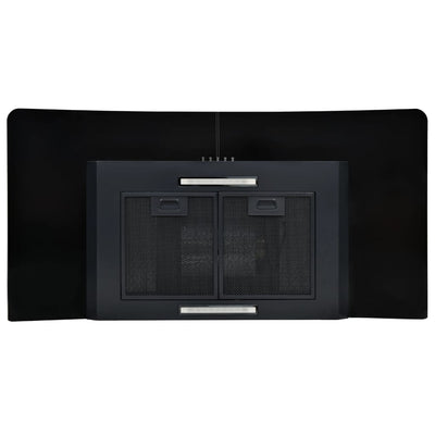 vidaXL Wall Mounted Range Hood Stainless Steel 756 m³/h 90 cm Black