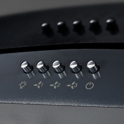 vidaXL Wall Mounted Range Hood Stainless Steel 756 m³/h 90 cm Black