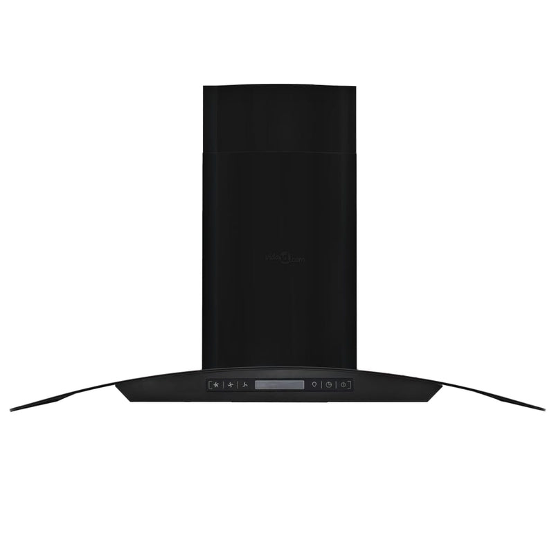 vidaXL Wall Mounted Range Hood Stainless Steel 756 m³/h 90 cm Black