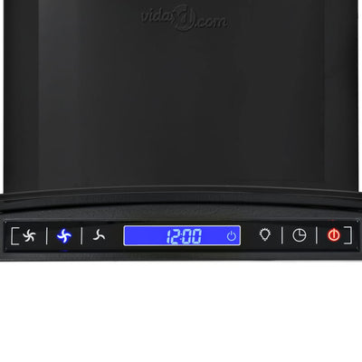 vidaXL Wall Mounted Range Hood Stainless Steel 756 m³/h 90 cm Black
