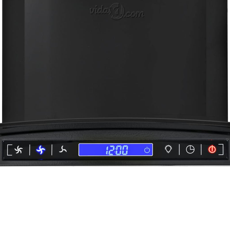 vidaXL Wall Mounted Range Hood Stainless Steel 756 m³/h 90 cm Black