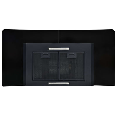 vidaXL Wall Mounted Range Hood Stainless Steel 756 m³/h 90 cm Black