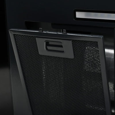 vidaXL Wall Mounted Range Hood Stainless Steel 756 m³/h 90 cm Black