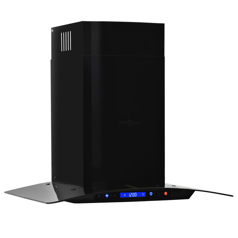 vidaXL Wall Mounted Range Hood Stainless Steel 756 m³/h 60 cm Black