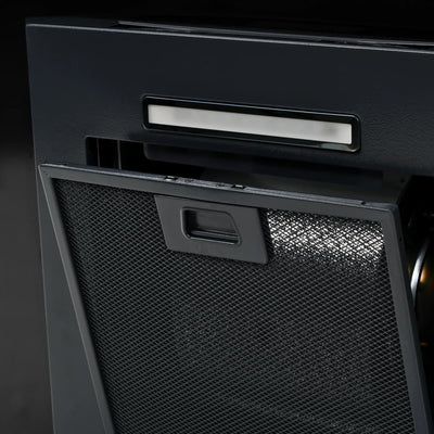 vidaXL Wall Mounted Range Hood Stainless Steel 756 m³/h 60 cm Black