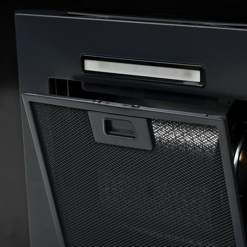 vidaXL Wall Mounted Range Hood Stainless Steel 756 m³/h 60 cm Black