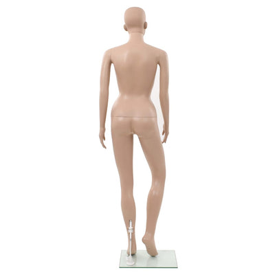 vidaXL Sexy Female Mannequin with Glass Base Beige 180 cm