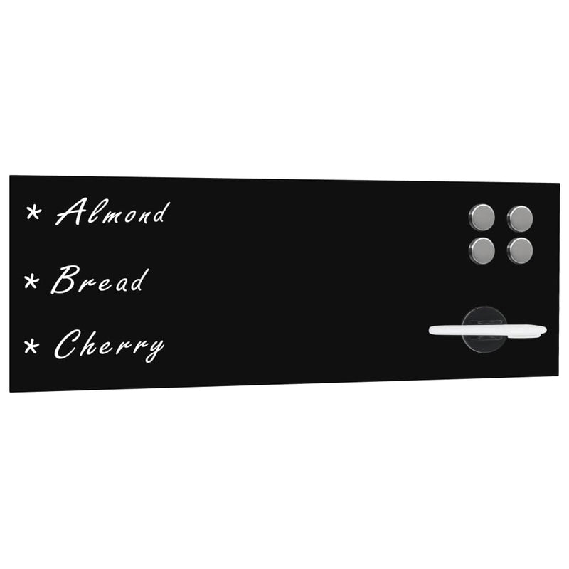 vidaXL Wall Mounted Magnetic Blackboard Glass 100x60 cm