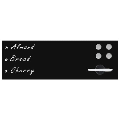 vidaXL Wall Mounted Magnetic Blackboard Glass 100x60 cm