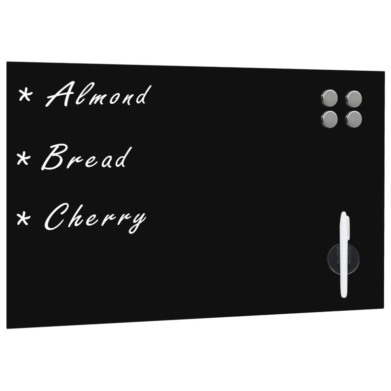 vidaXL Wall Mounted Magnetic Blackboard Glass 100x60 cm