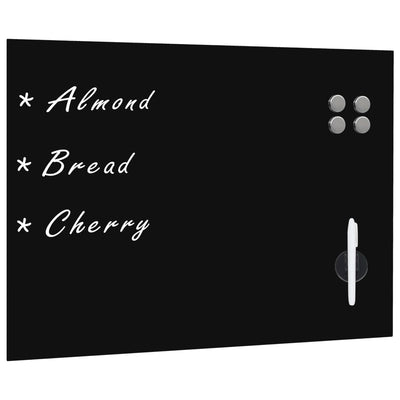 vidaXL Wall Mounted Magnetic Blackboard Glass 100x60 cm