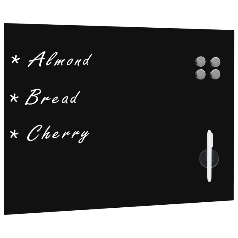 vidaXL Wall Mounted Magnetic Blackboard Glass 100x60 cm