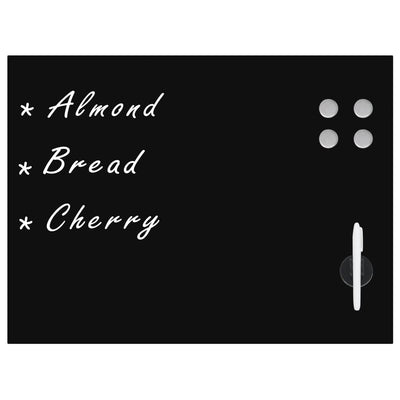 vidaXL Wall Mounted Magnetic Blackboard Glass 100x60 cm