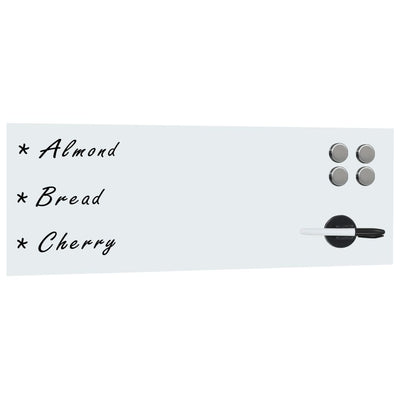 vidaXL Wall Mounted Magnetic Whiteboard Glass 80x60 cm