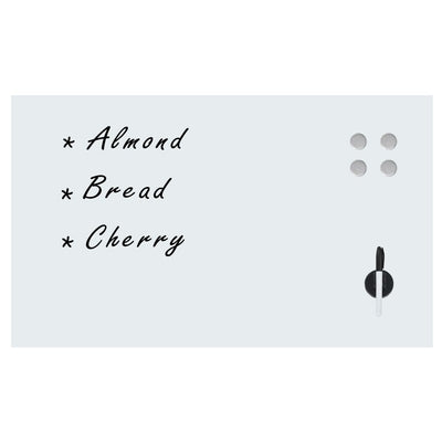vidaXL Wall Mounted Magnetic Whiteboard Glass 80x60 cm