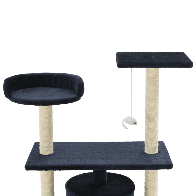 vidaXL Cat Tree with Sisal Scratching Posts 95 cm Dark Blue
