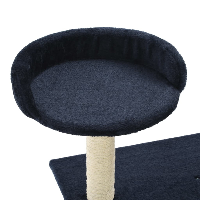 vidaXL Cat Tree with Sisal Scratching Posts 95 cm Dark Blue