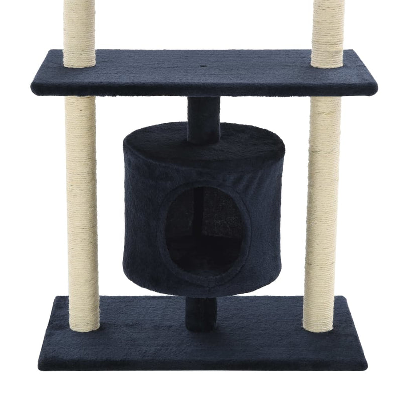 vidaXL Cat Tree with Sisal Scratching Posts 95 cm Dark Blue