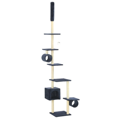 vidaXL Cat Tree with Sisal Scratching Posts 260 cm Dark Blue