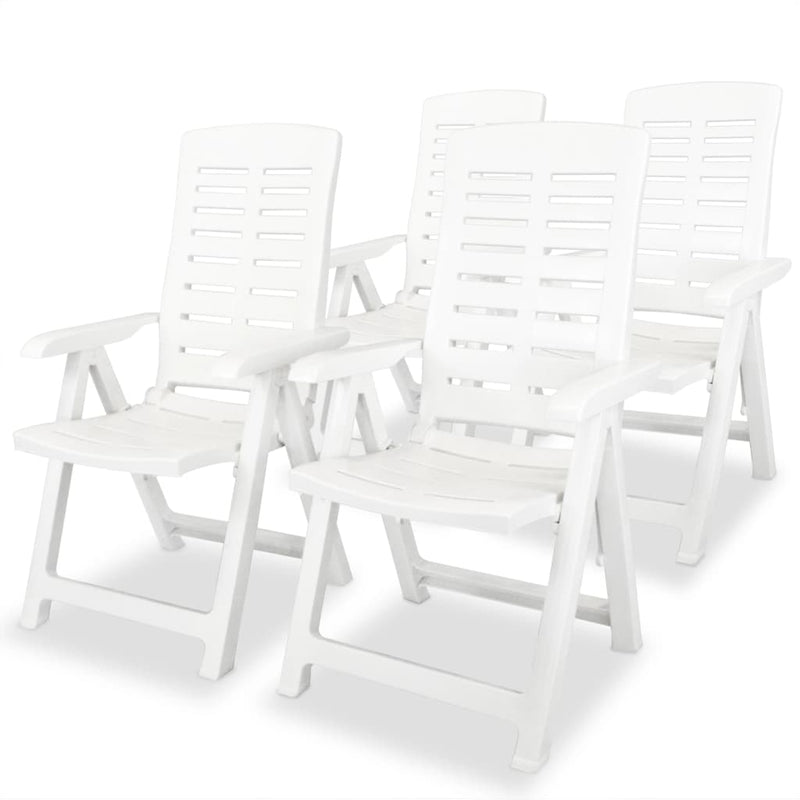 vidaXL Reclining Garden Chairs 4 pcs Plastic Anthracite