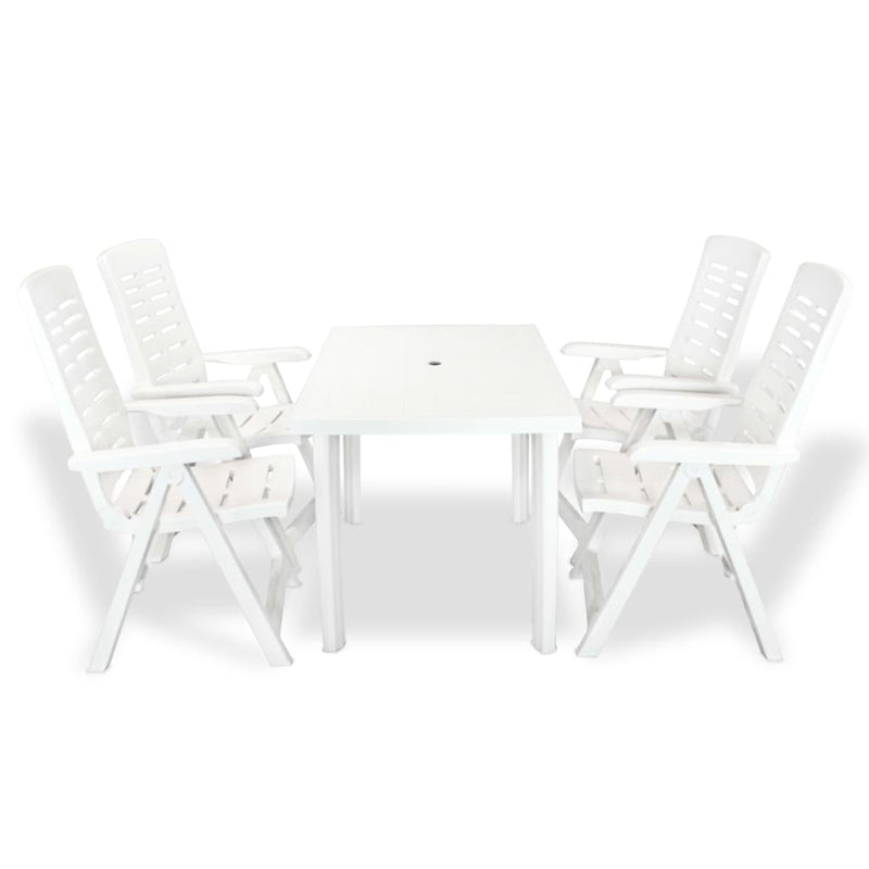 vidaXL 5 Piece Outdoor Dining Set Plastic Anthracite