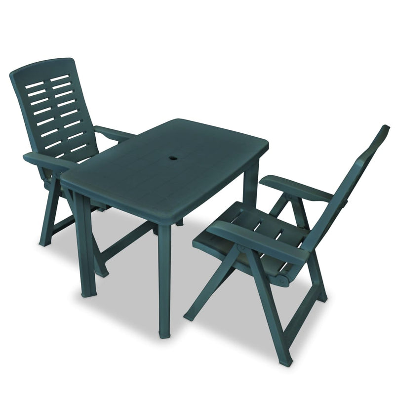 vidaXL 3 Piece Bistro Set Plastic Anthracite
