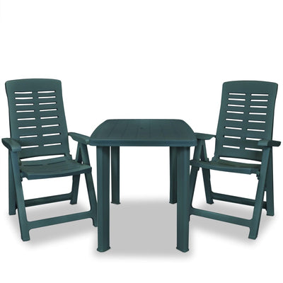 vidaXL 3 Piece Bistro Set Plastic Anthracite