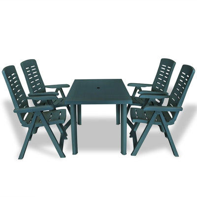 vidaXL 5 Piece Outdoor Dining Set Plastic Anthracite
