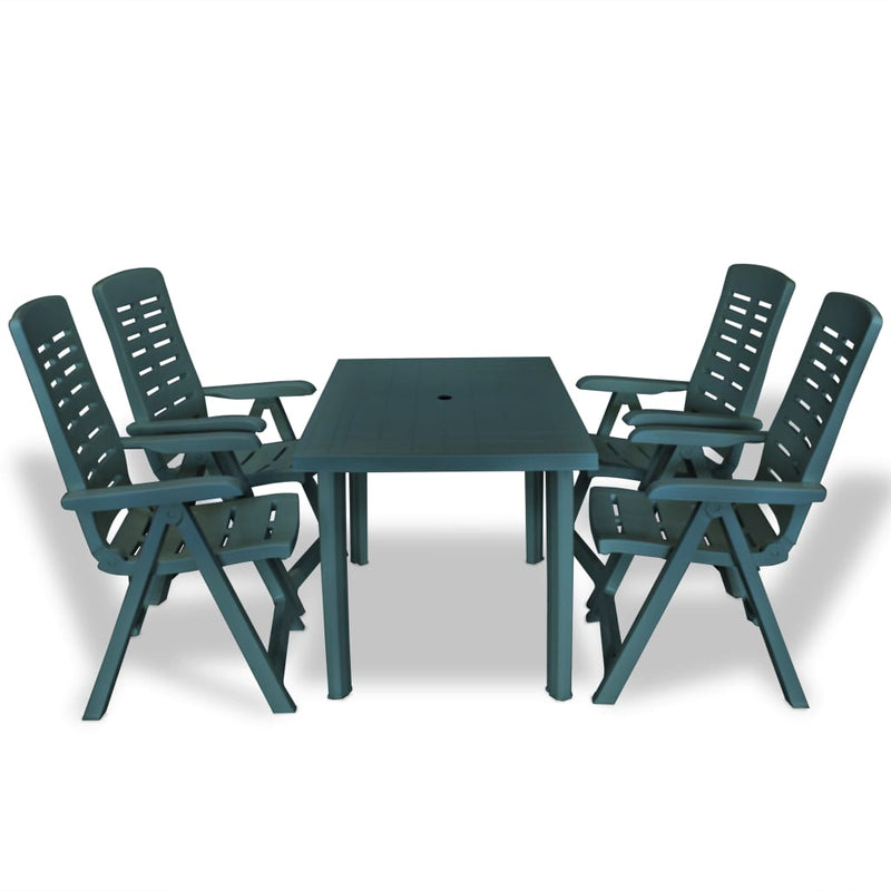 vidaXL 5 Piece Outdoor Dining Set Plastic Anthracite