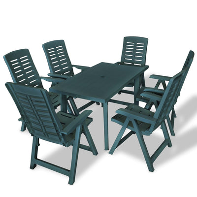 vidaXL 7 Piece Outdoor Dining Set Plastic Anthracite
