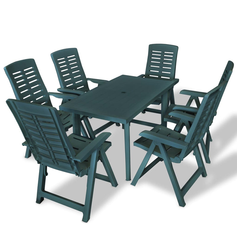 vidaXL 7 Piece Outdoor Dining Set Plastic Anthracite