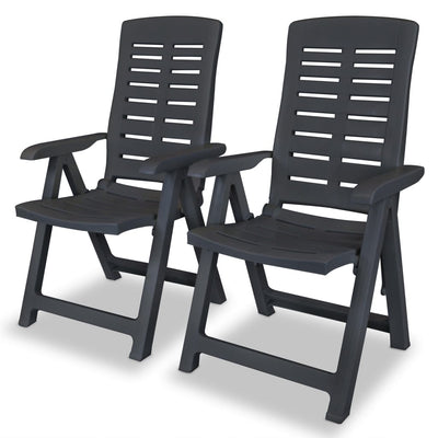 vidaXL 3 Piece Bistro Set Plastic Anthracite