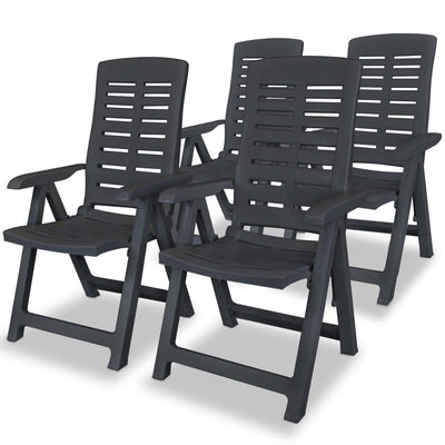 vidaXL 5 Piece Outdoor Dining Set Plastic Anthracite