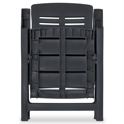 vidaXL 5 Piece Outdoor Dining Set Plastic Anthracite