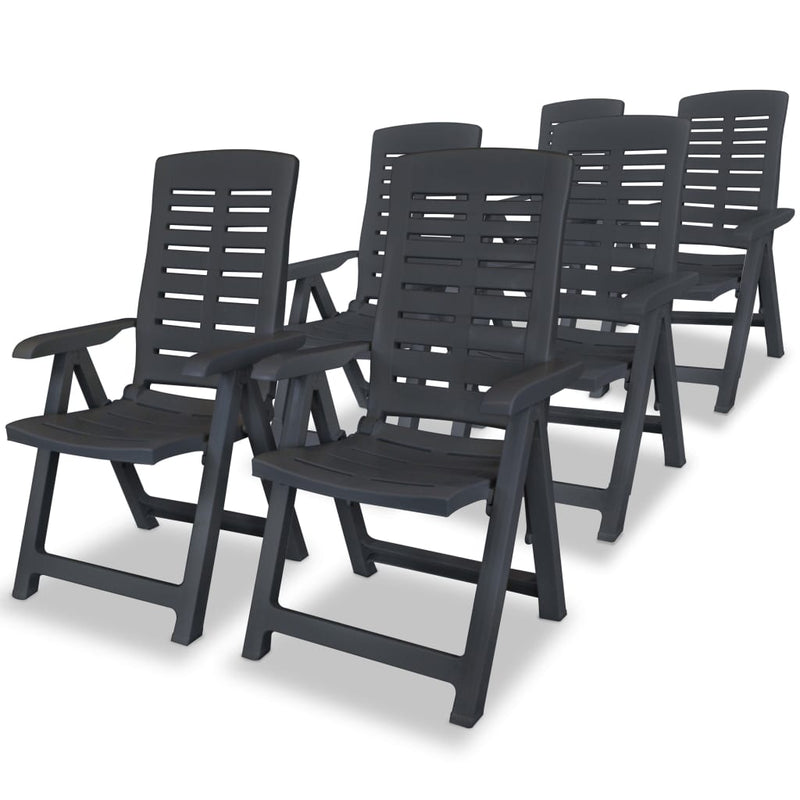 vidaXL 7 Piece Outdoor Dining Set Plastic Anthracite
