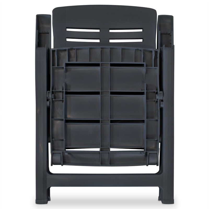 vidaXL 7 Piece Outdoor Dining Set Plastic Anthracite