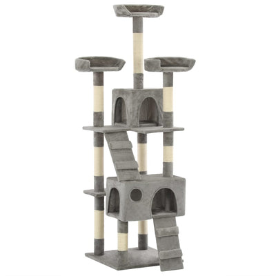 vidaXL Cat Tree with Sisal Scratching Posts 170 cm Beige