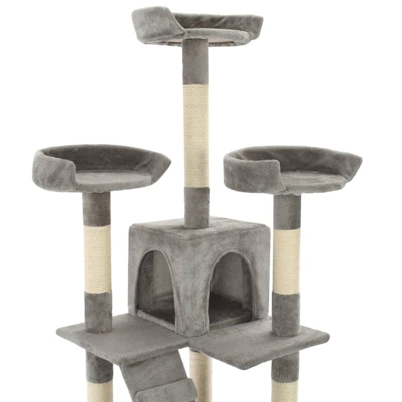 vidaXL Cat Tree with Sisal Scratching Posts 170 cm Beige