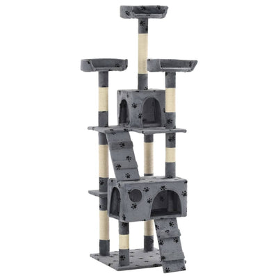 vidaXL Cat Tree with Sisal Scratching Posts 170 cm Beige