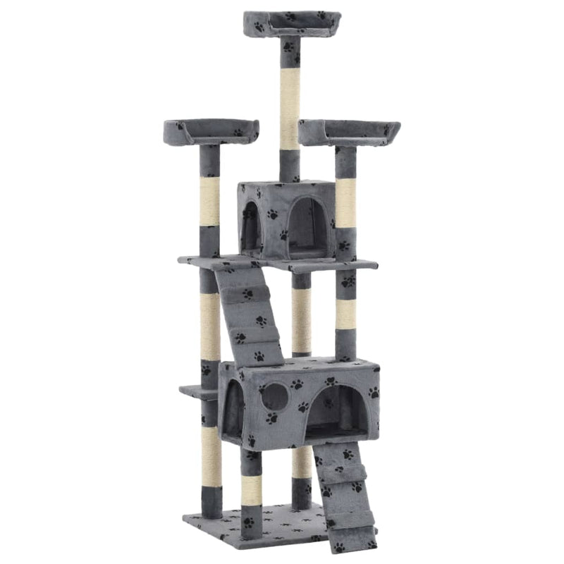 vidaXL Cat Tree with Sisal Scratching Posts 170 cm Beige
