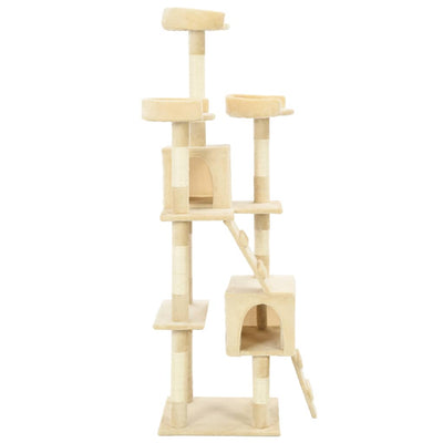 vidaXL Cat Tree with Sisal Scratching Posts 170 cm Beige