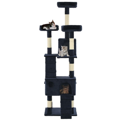 vidaXL Cat Tree with Sisal Scratching Posts 170 cm Beige