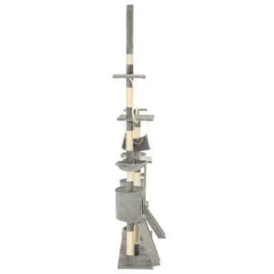 vidaXL Cat Tree with Sisal Scratching Posts 230-250 cm Beige